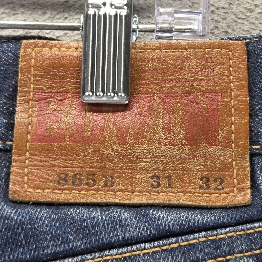 Edwin Jeans Mens 31x32 Blue Selvedge 865B Nashville Button Fly Honeycomb - Picture 8 of 16
